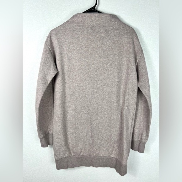 Gymshark Heathered Light Pink Oversized Mock Neck Tunic Sweater Sweaterdress S - Picture 7 of 9